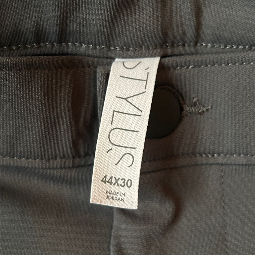 NWOT STYLUS Men's Sleek Black Dress Pants 44X30 - Picture 3 of 7
